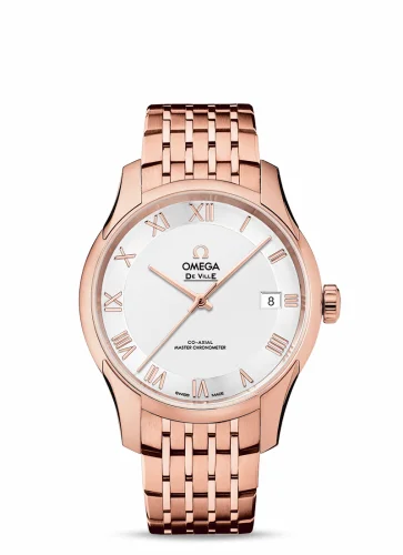 Omega De Ville Hour Vision Master Chronometer Sedna Gold / Silver / Bracelet 433.50.41.21.02.001 (43350412102001)